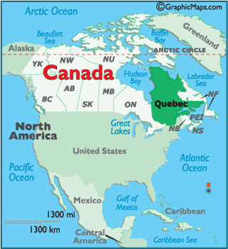 Quebec City Canada Map