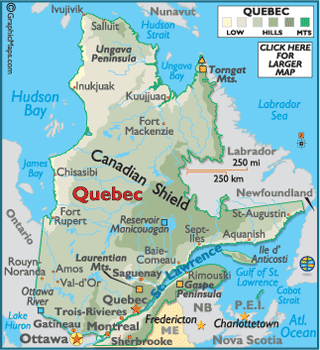 Quebec City Canada Map