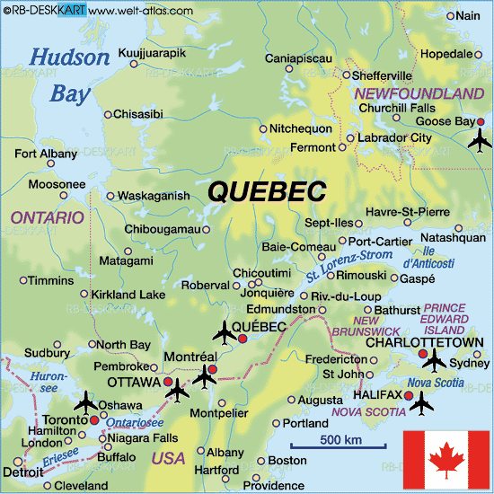 Quebec Map Canada