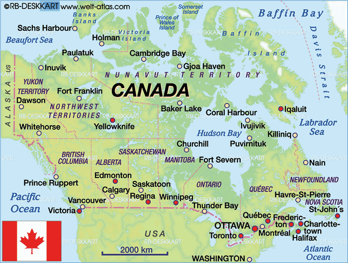 Quebec Map Montreal