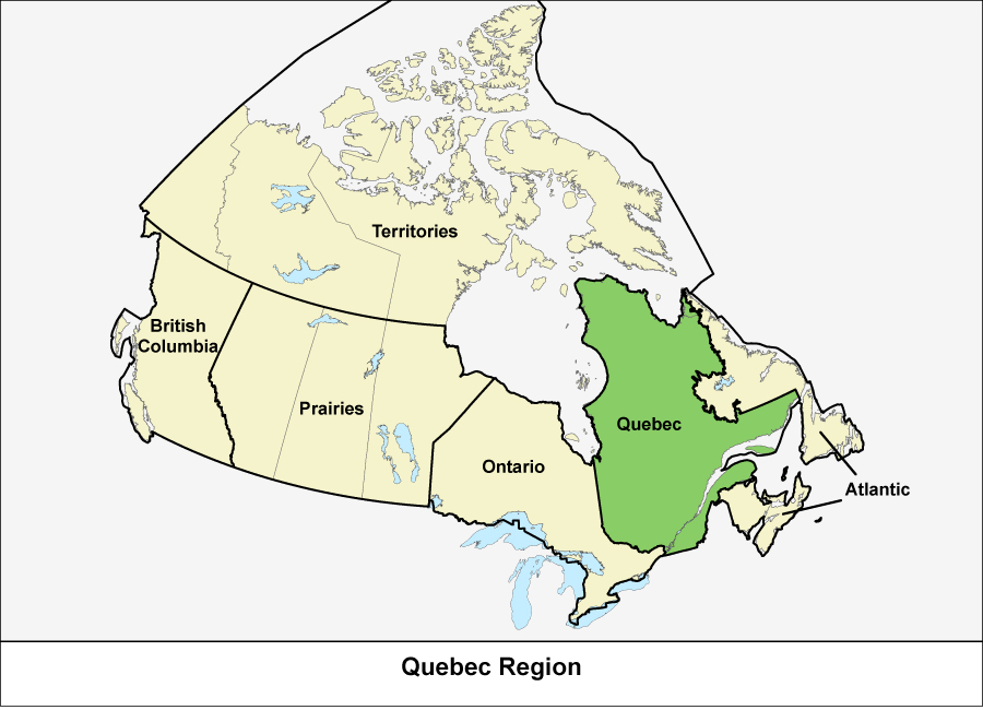 Quebec Map Regions