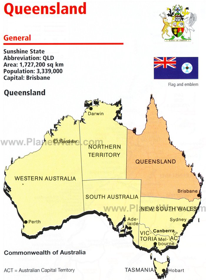Queensland Australia Map