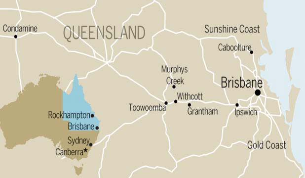 Queensland Floods Map