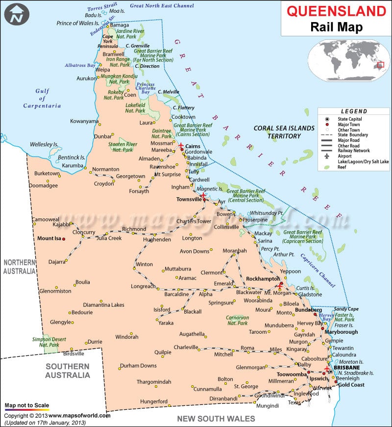 Queensland Rail Map Brisbane