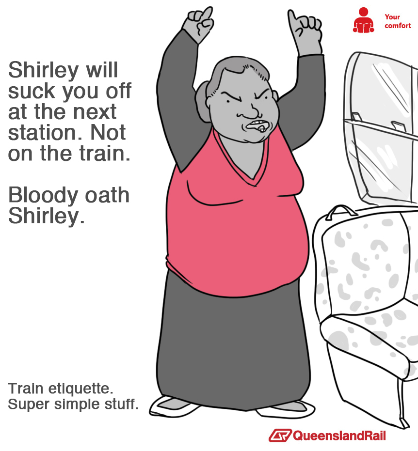 Queensland Rail Train Etiquette Posters