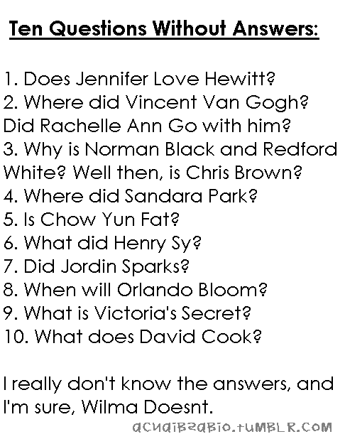Questions And Answers Funny