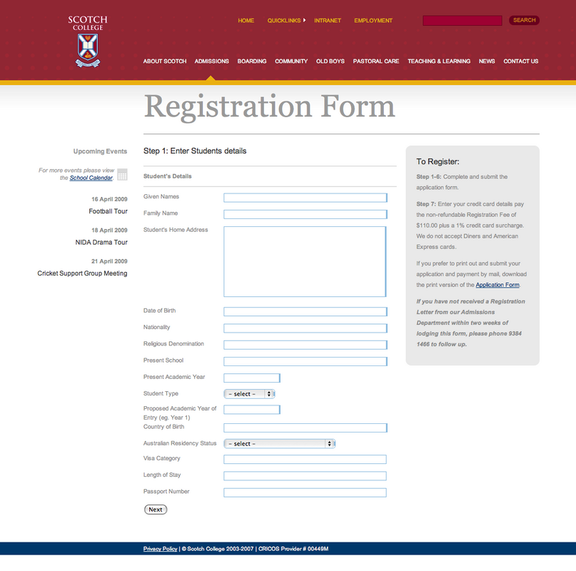 Registration Form Design In Html