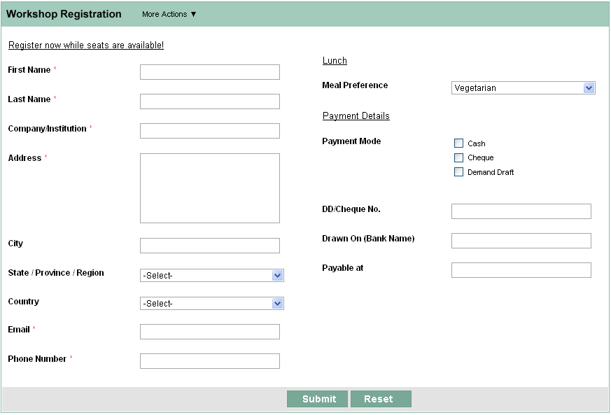 Registration Form Template Word Download