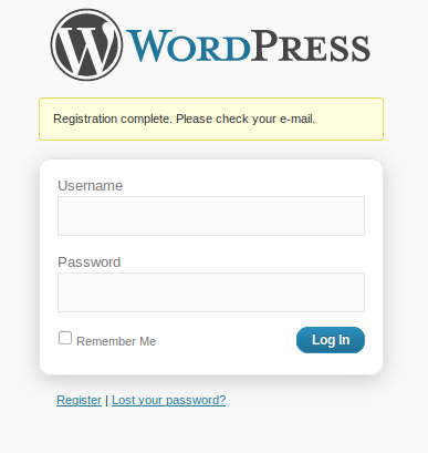 Registration Form Template Wordpress