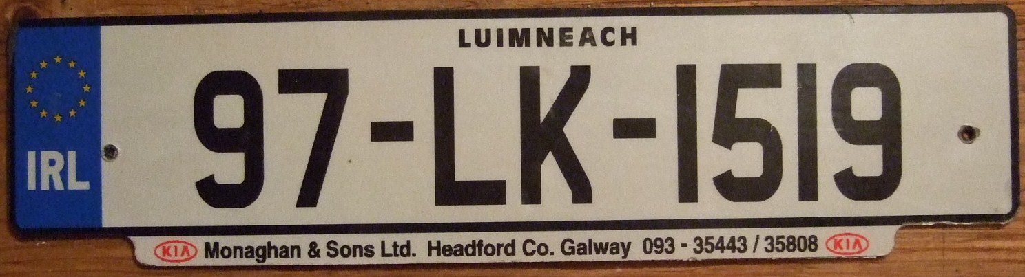 Registration Plates Ireland