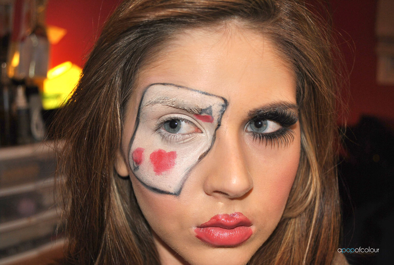 Scary Queen Of Hearts Makeup
