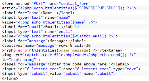 Simple Registration Form In Html Code