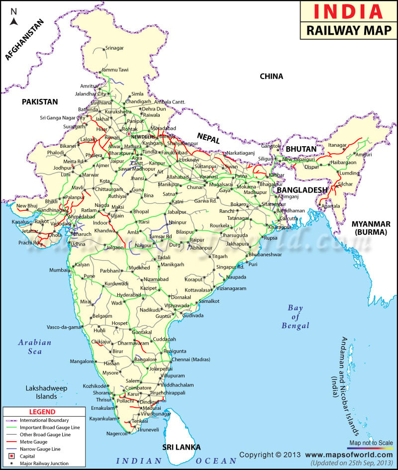 South Indian Railway Map