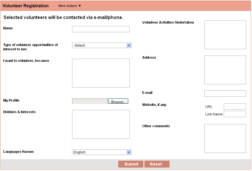 User Registration Form In Html Code