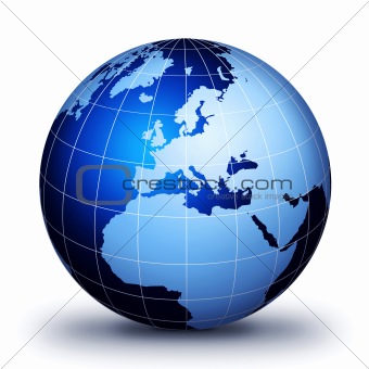 World Globe Map Labeled