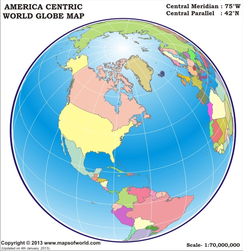 World Globe Map Outline