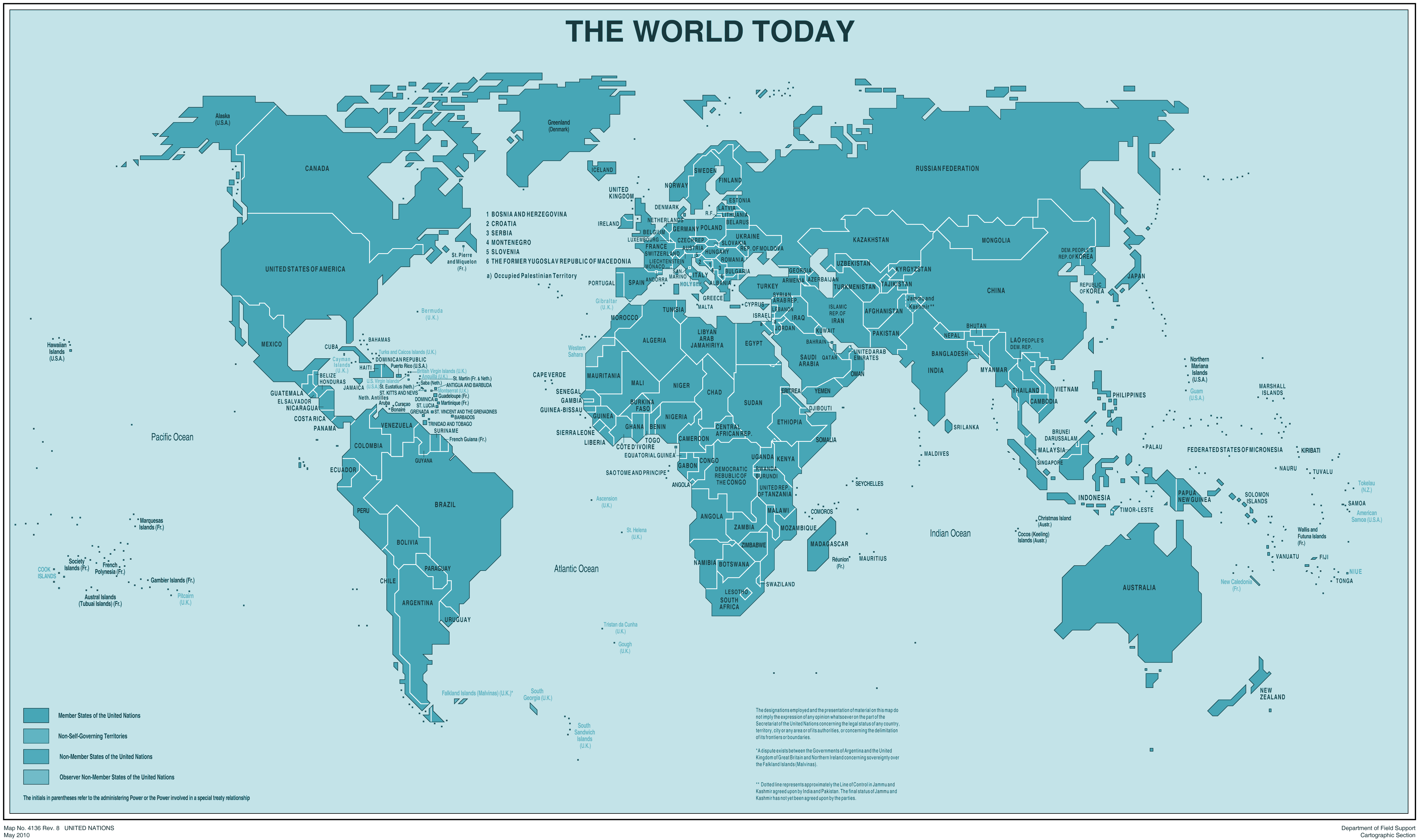 World Map With Countries And Cities