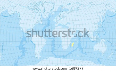 World Map With Countries And Oceans