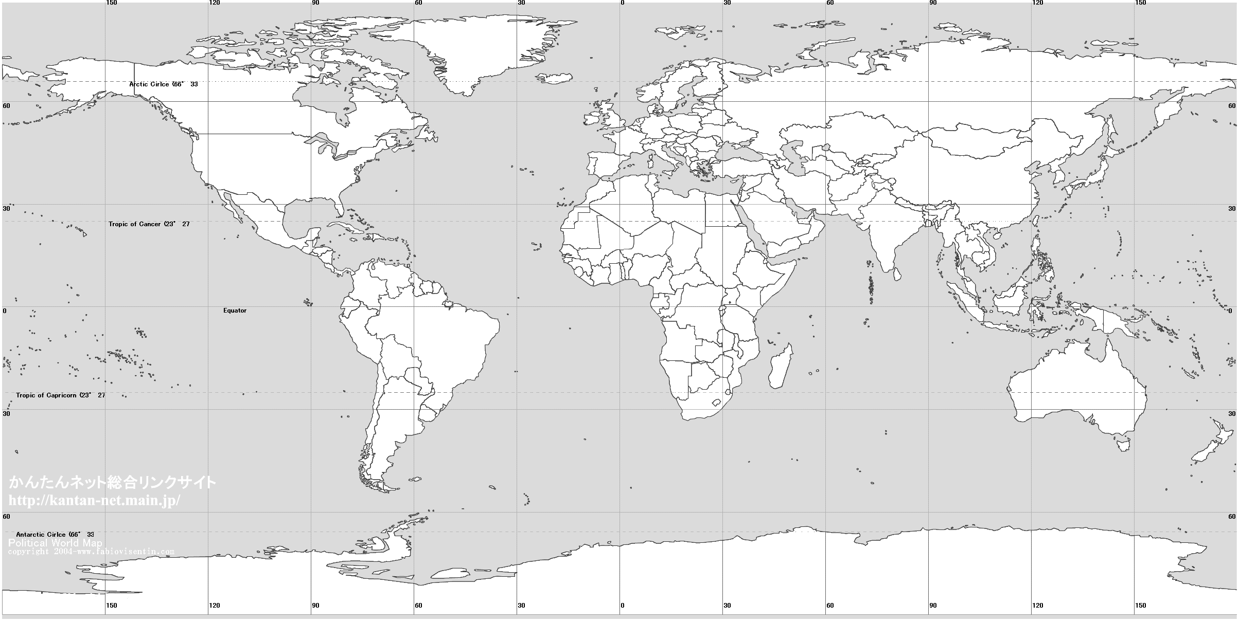 World Map With Countries And Oceans