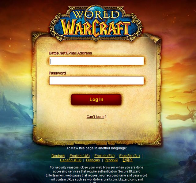 World Of Warcraft Login Issues