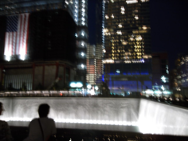 World Trade Center Memorial At Night