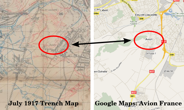 World War 1 Trenches Map